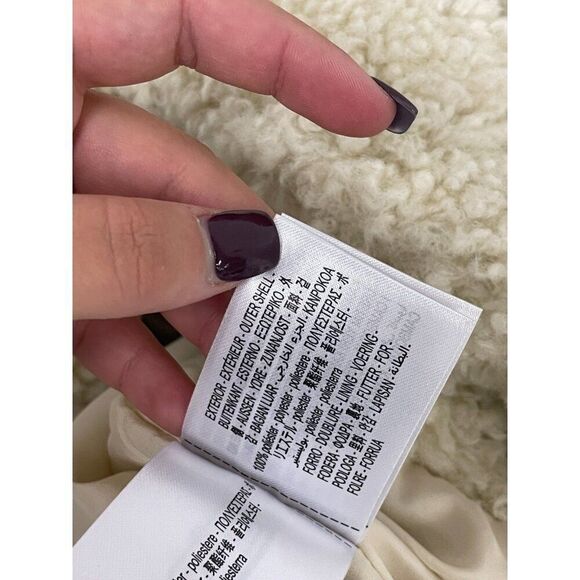 Zara Womens Faux Fur Coat Jacket XS Oyster White Teddy collared 4391/855 NWT - Picture 11 of 16